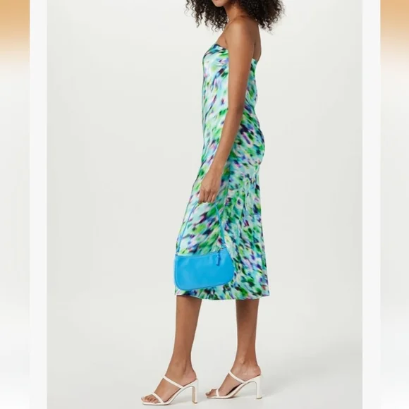 The Drop Womens Danica Strapless Ripple Print Midi Dress Size Large NWT - Picture 5 of 8